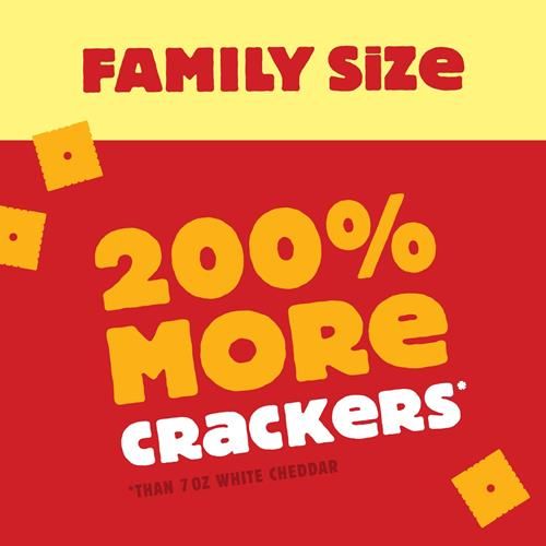 Cheez-It Cheese Crackers, Baked Snack Crackers, Lunch Snacks, Family Size, White Cheddar, 21Oz Box (1 Box)