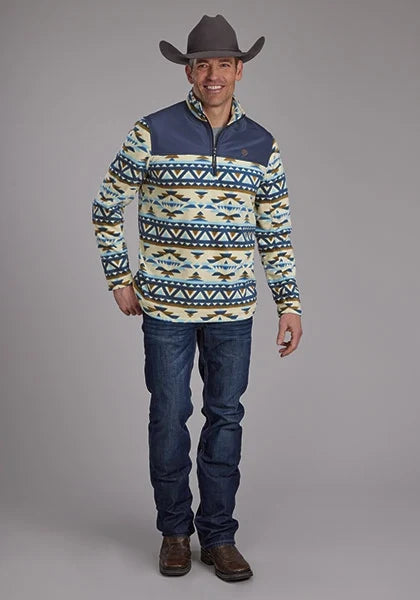 Roper 2321 Aztec (Navy) - Men's Fleece Pullover