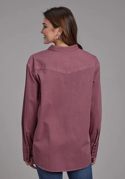 Roper 2298 Twill Oversized (Wine) - Women's Shirt Jacket