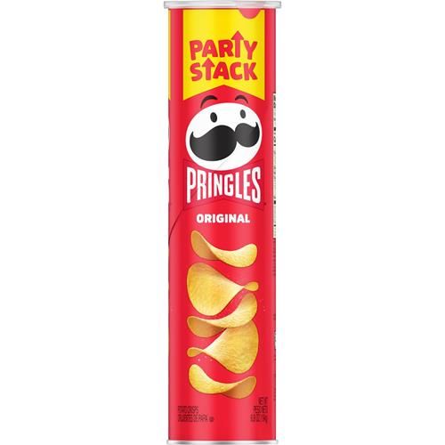 Pringles Potato Crisps Chips, Lunch Snacks, On-The-Go Snacks, Party Stack, Original, 6.8Oz Can (1 Can)
