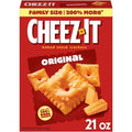 Cheez-It Cheese Crackers, Baked Snack Crackers, Lunch Snacks, Family Size, Original, 21Oz Box (1 Box)
