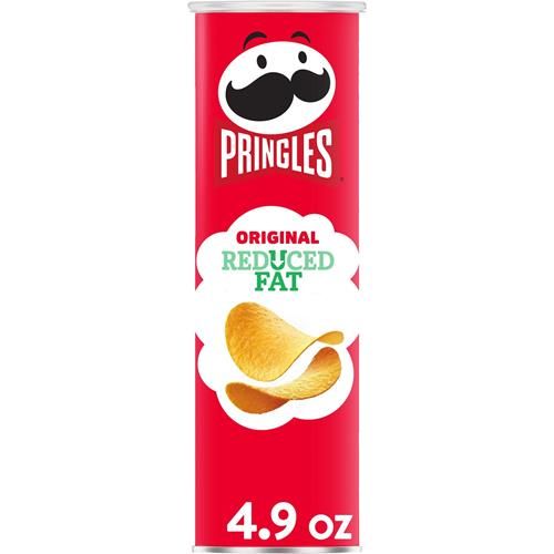 Pringles Potato Crisps Chips, Lunch Snacks, On-The-Go Snacks, Reduced Fat, 4.9Oz Can (1 Can)