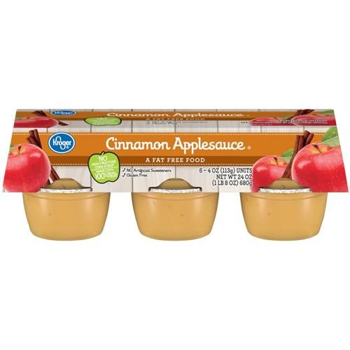 Kroger Cinnamon Applesauce Cups 6 ct / 4 oz