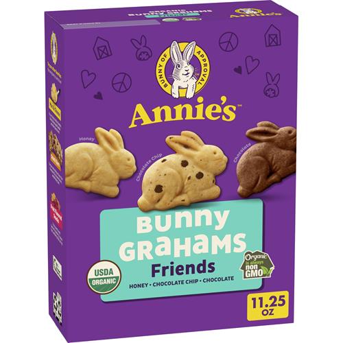 Annies Organic Friends Bunny Grahams, Chocolate Chip, Chocolate, And Honey Baked Graham Snacks, 11.25 Oz