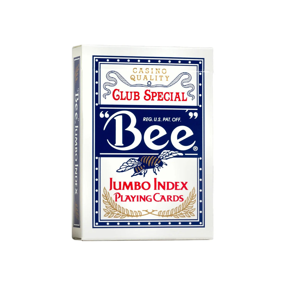 Bee Jumbo Index – Individual Deck (Poker Size, Red or Blue) – Casino Quality