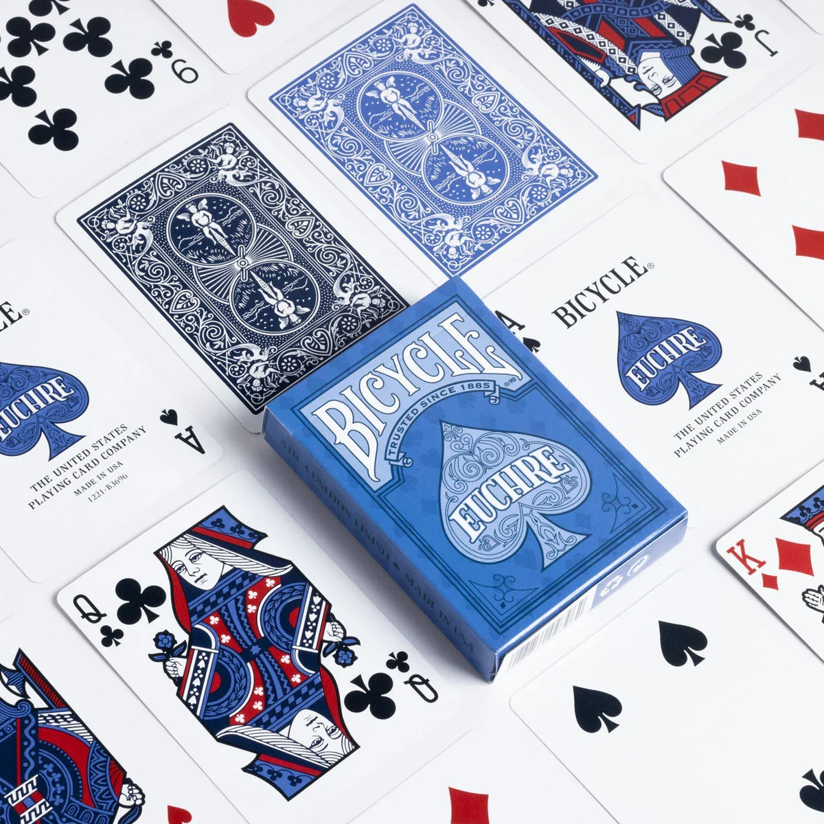 Bicycle Euchre Playing Cards – Blue Dual-Deck Set