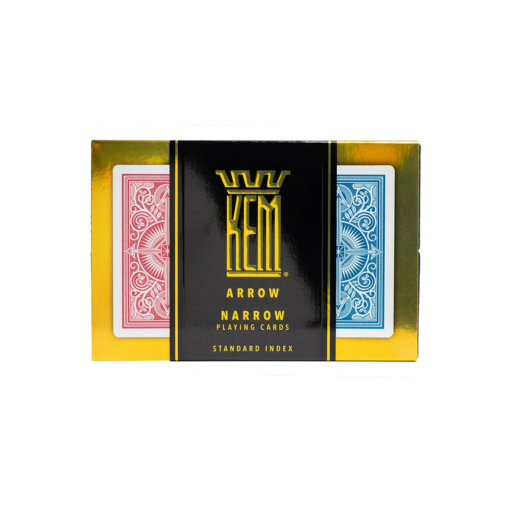 KEM Arrow Blue and Red – Bridge Size Standard Index (2-Deck Set)
