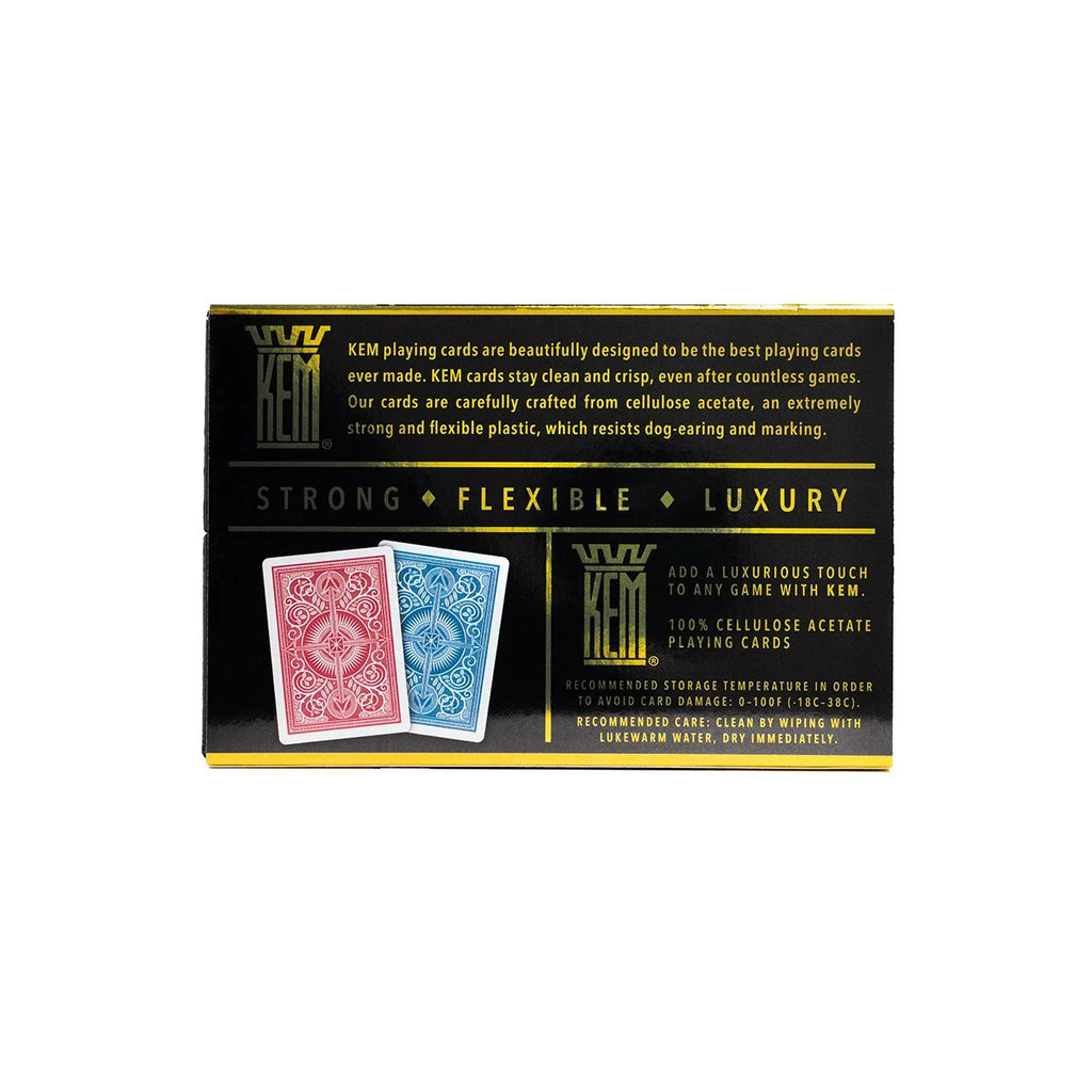 KEM Arrow Red & Blue Poker Jumbo Wide Playing Cards – 2 Deck Luxury Set