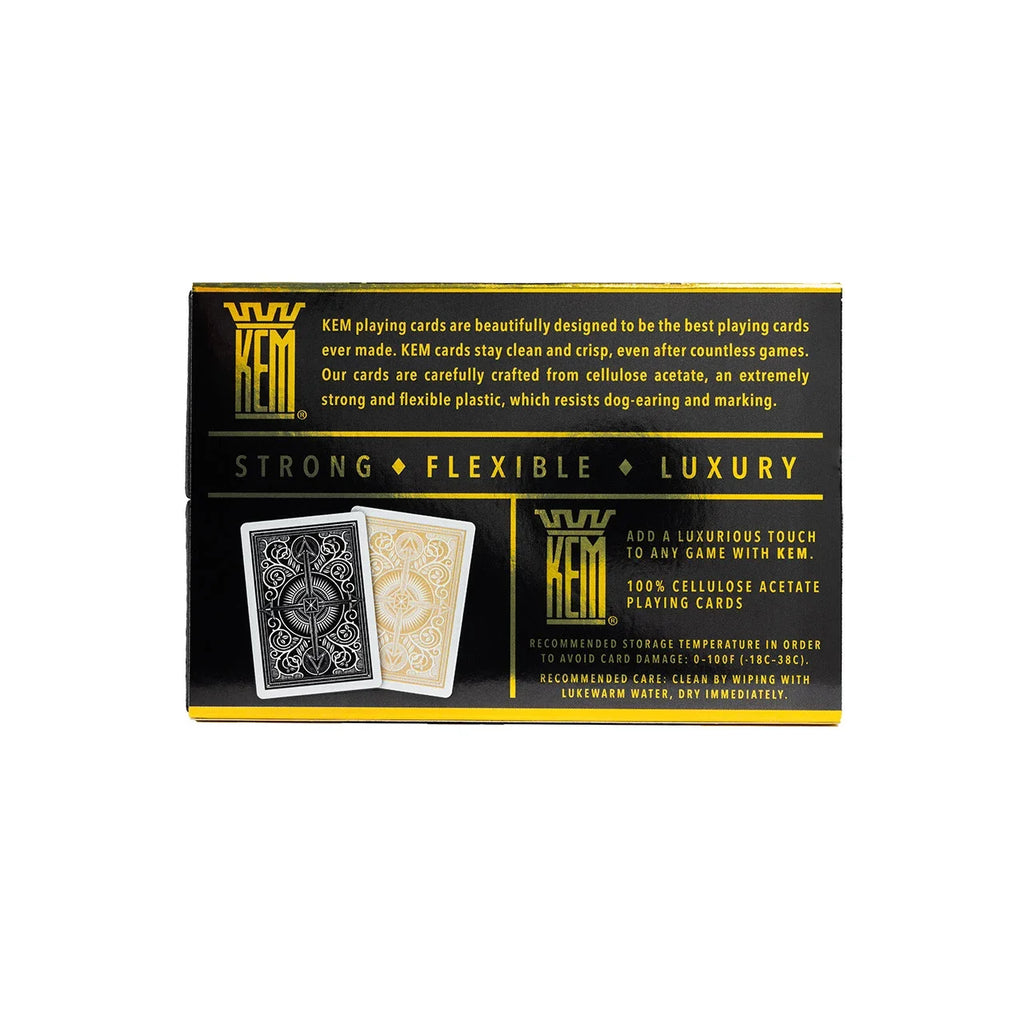 KEM Arrow Black & Gold – Poker Size Jumbo Index (2-Deck Set)