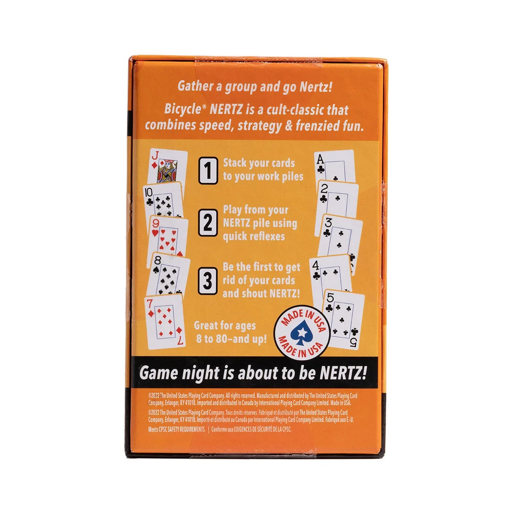 Bicycle Nertz Game Pack – 8 Color Rider Back Jumbo Deck Set