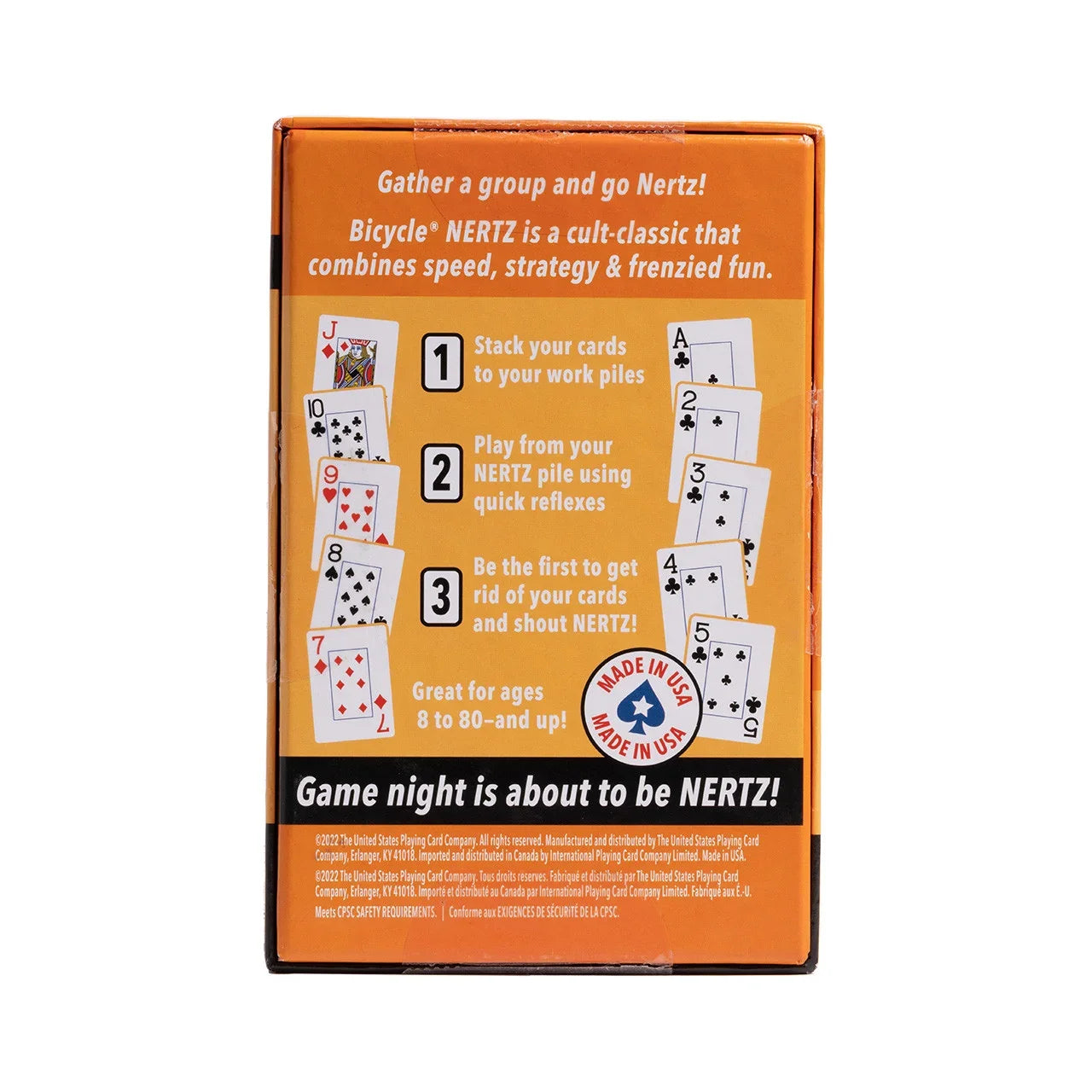 Bicycle Nertz Game Pack – 8 Color Rider Back Jumbo Deck Set