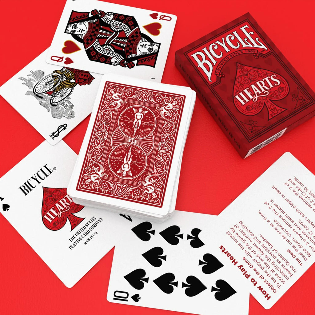 Bicycle Hearts Playing Cards Deck – Classic Air-Cushion Finish