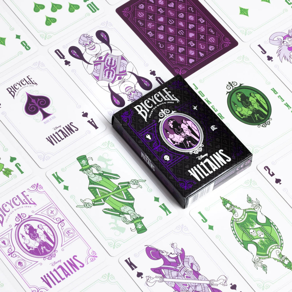 Disney Playing Cards Bundle – 4-Deck Set (Villains & Princesses Collection)
