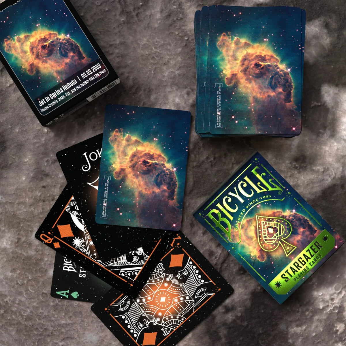 Bicycle Stargazer 203 Playing Cards – Carina Nebula Jet Hubble Photography