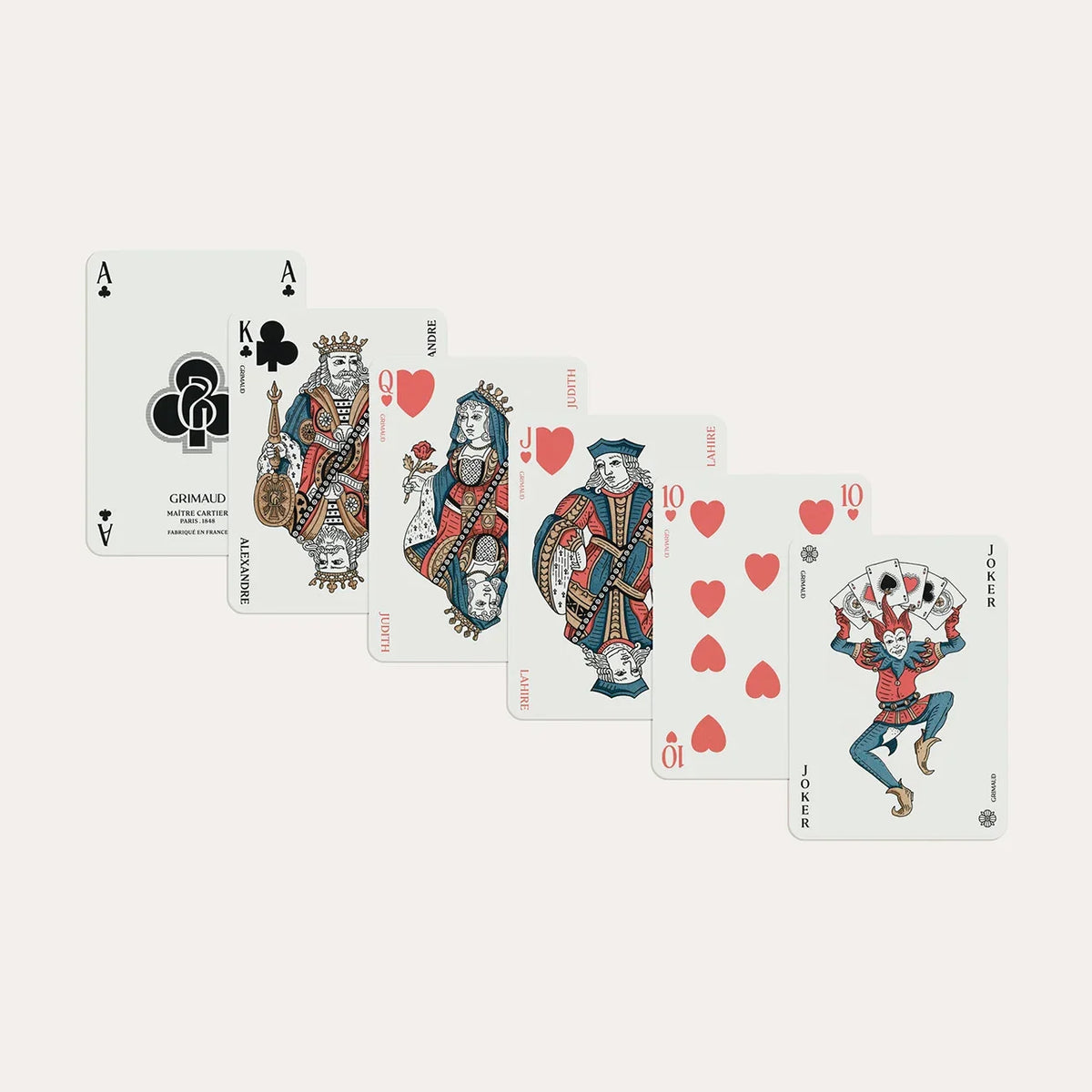 Grimaud N°100 Cartes de Belote – 32-Card French Heritage Deck for Belote, Euchre & Pinochle