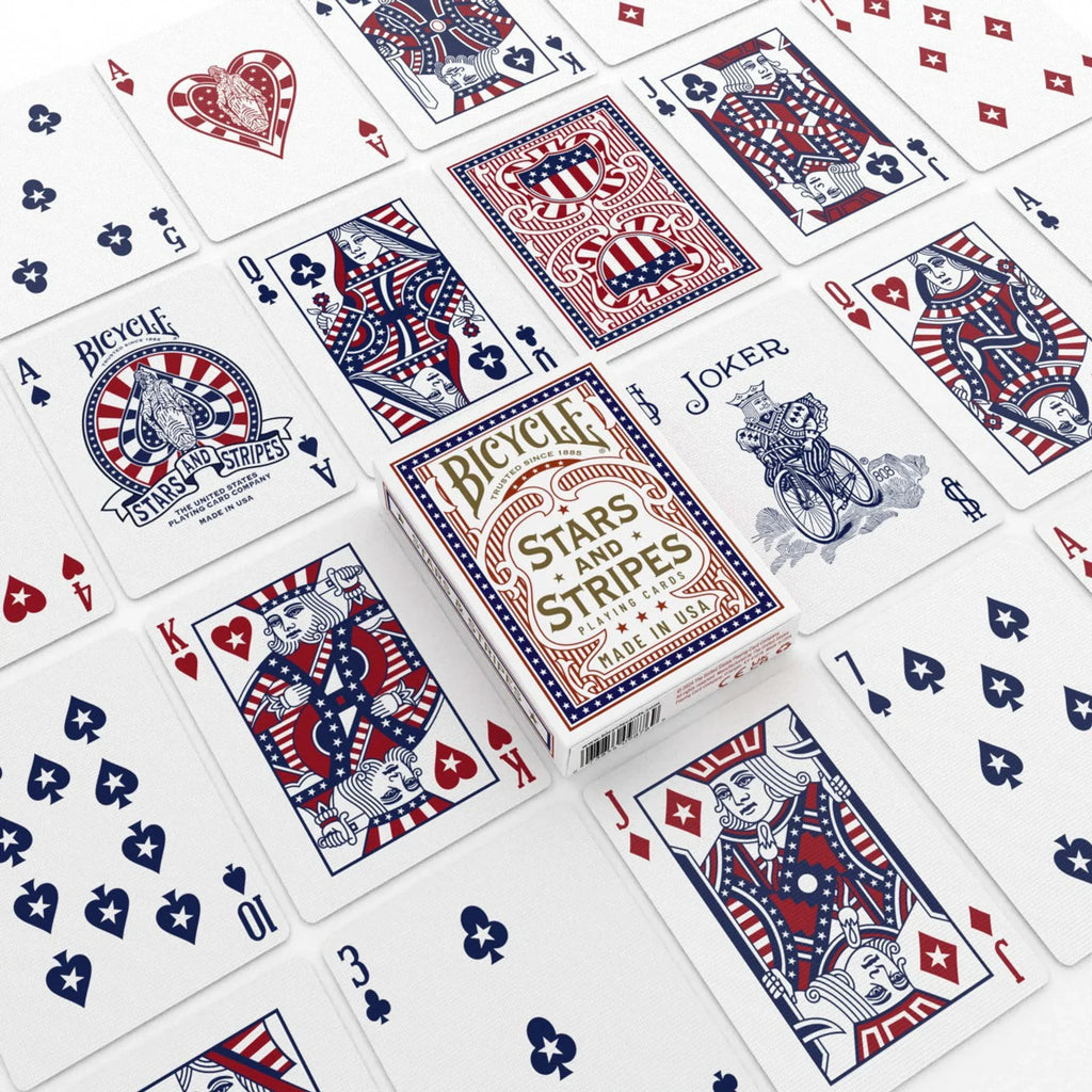 Bicycle Stars and Stripes Playing Cards – Uncle Sam's Patriotic Game Night Deck