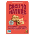 Back To Nature - Rosemary & Olive Oil Harvest Whole Wheat Crackers - Non-Gmo, Made With Whole Grain Wheat & Sea Salt, Seriously Tasty Snacks - 7 Ounce
