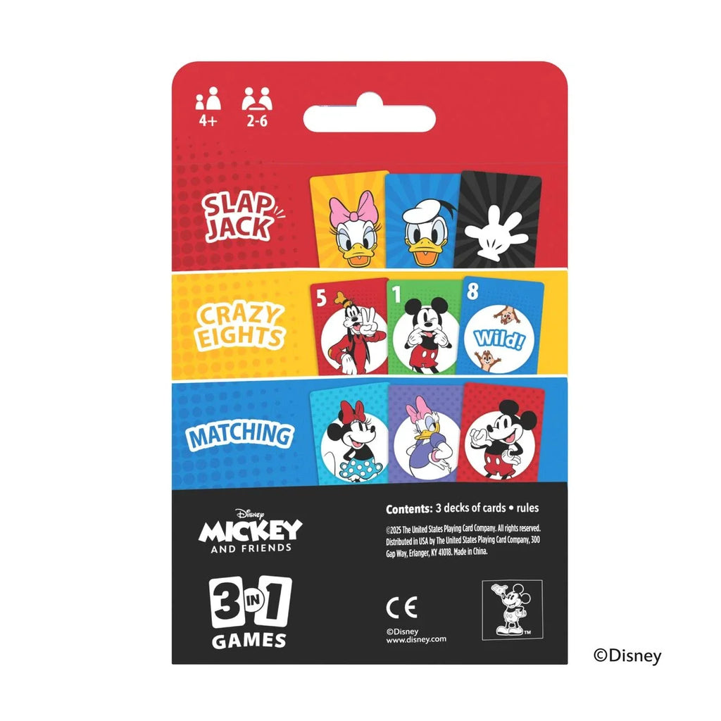 Bicycle Disney Mickey and Friends 3 in 1 (Matching/Crazy Eights/Slap Jack)