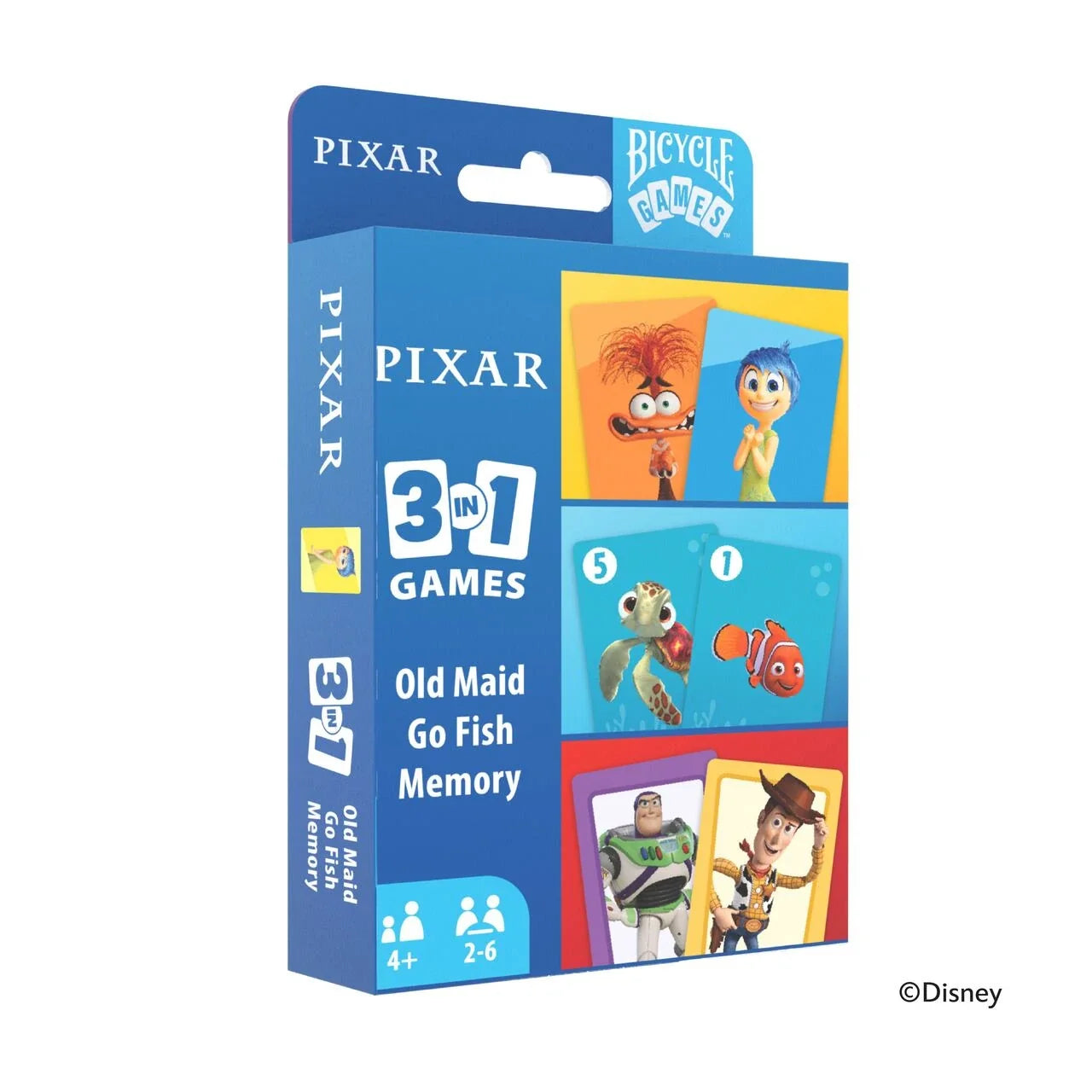 Bicycle Disney Pixar 3 in 1 (Memory/Go Fish/Old Maid)