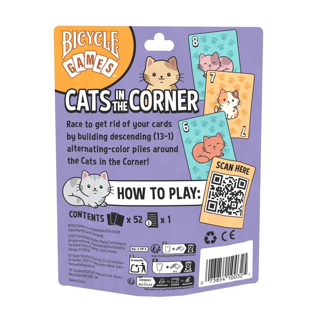 Bicycle Games Cats in the Corner Card Game