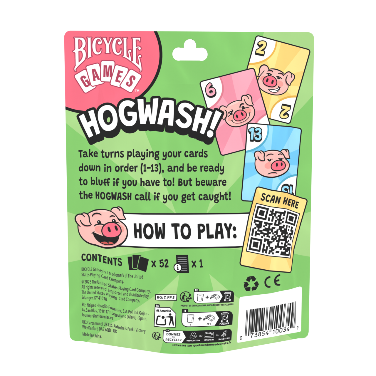 Bicycle Games Hogwash Bluffing Card Game
