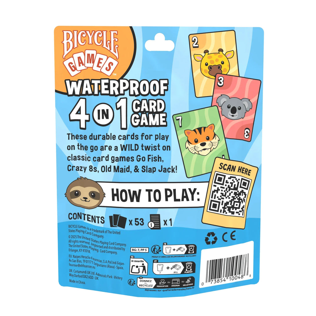 Bicycle Games Waterproof 4 in 1 Card Game