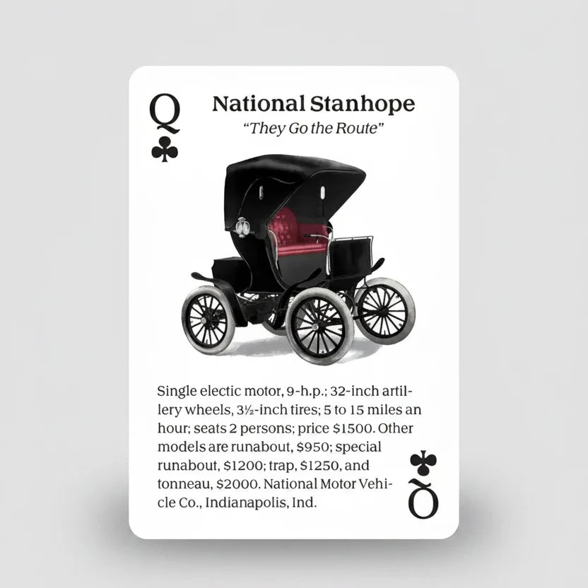 Turn of the Century Motor Cars Playing Cards
