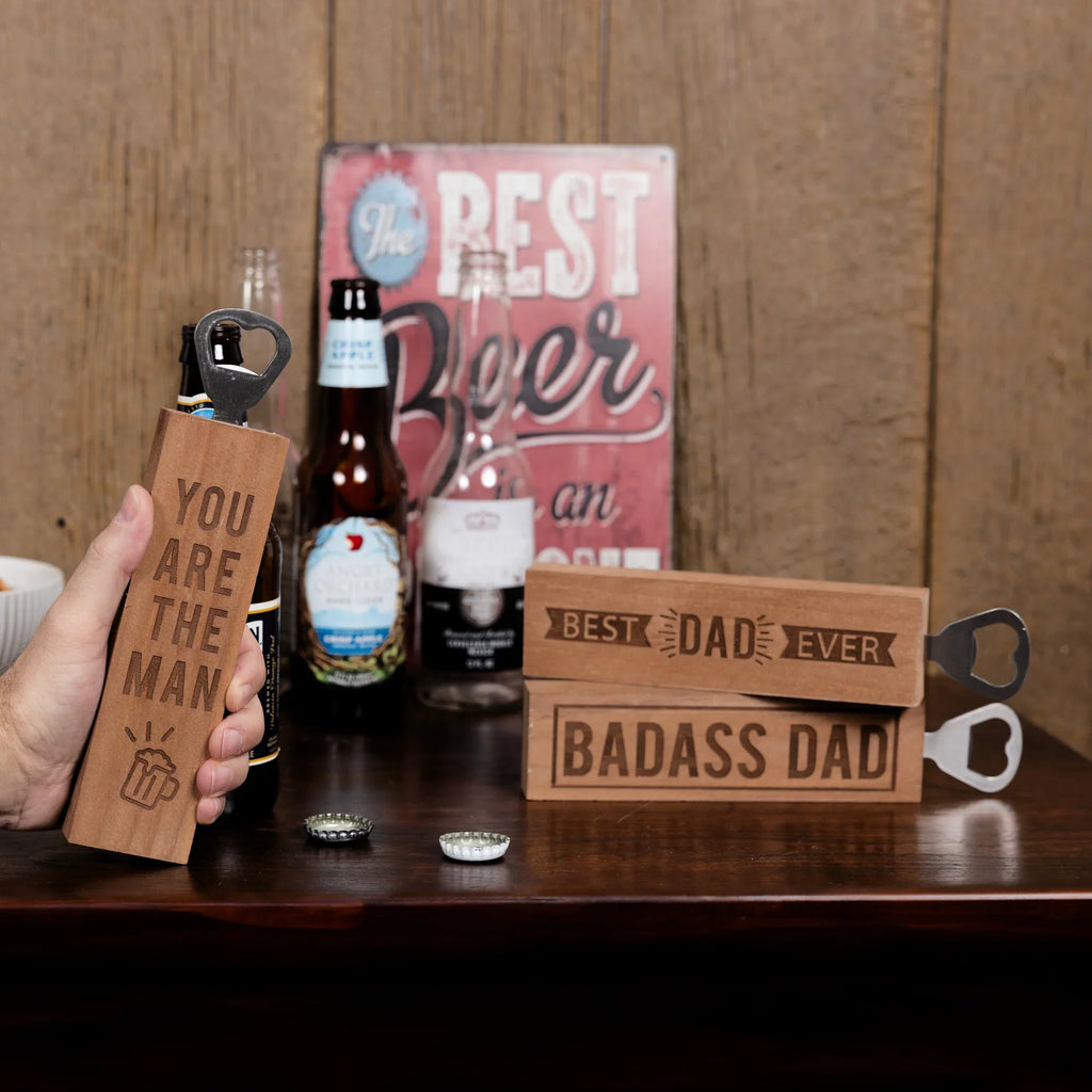 Badass Dad - 2' x 7" Wooden Bottle Opener