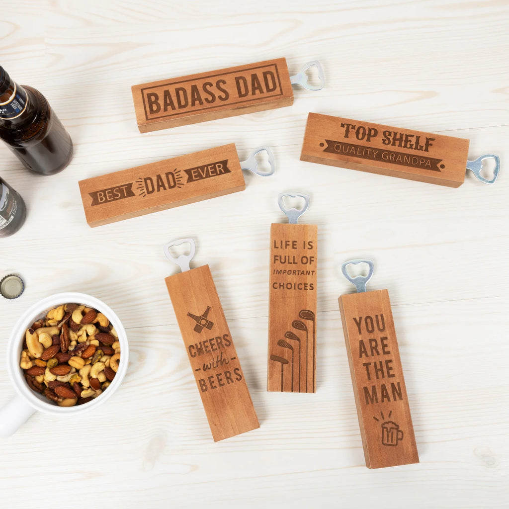 Badass Dad - 2' x 7" Wooden Bottle Opener