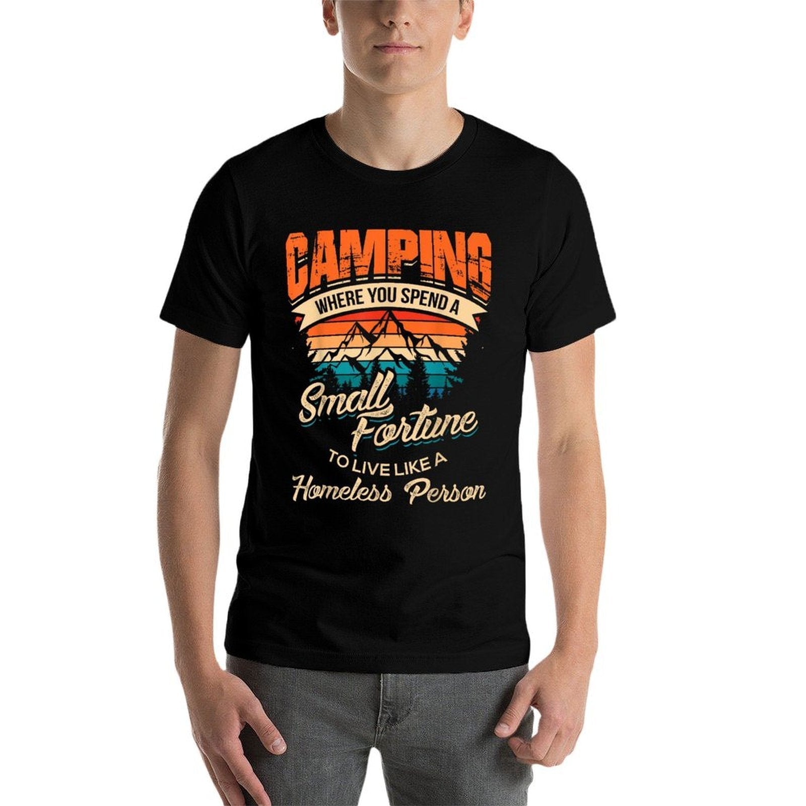 Funny Camping Gifts With Sayings For Campers Camp Men Women  Stretchy T-Shirt