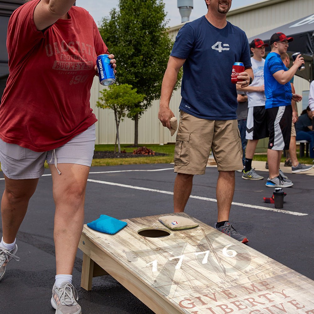 1776 Tan Star Cornhole Boards