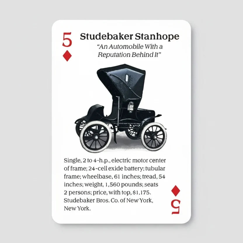 Turn of the Century Motor Cars Playing Cards