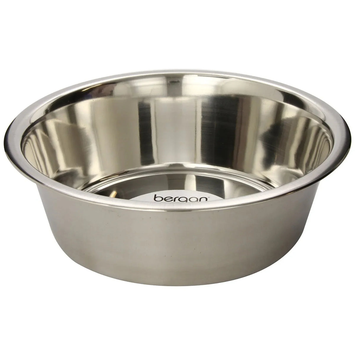 Dry food Dog Bergan Stainless Steel Bowl 17 Cup Capacity Durable Wide Base & Water Dish