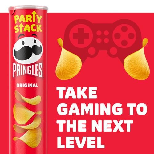 Pringles Potato Crisps Chips, Lunch Snacks, On-The-Go Snacks, Party Stack, Original, 6.8Oz Can (1 Can)