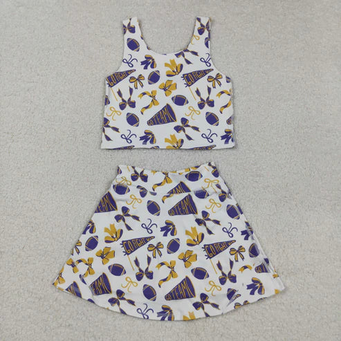 Children School Spirit Crop Top & Skirt
