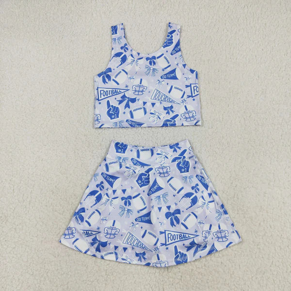Children School Spirit Crop Top & Skirt