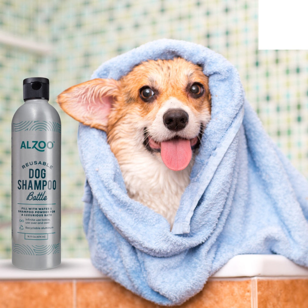 Alzoo Dog Puppy Vanilla Scent Concentrate Shampoo Makes 32oz No Waste Recycable Reusable