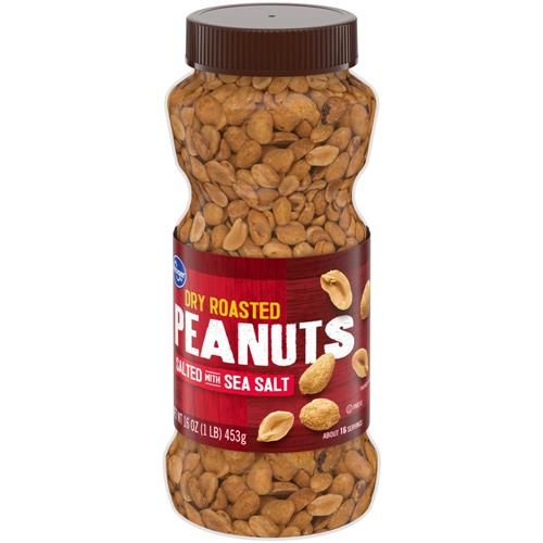 Kroger Salted Dry Roasted Peanuts 16 oz