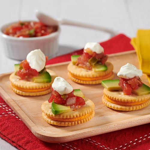 Ritz Cheese Sandwich Crackers, Lunch Snacks, 8 Snack Packs (6 Crackers Per Pack)