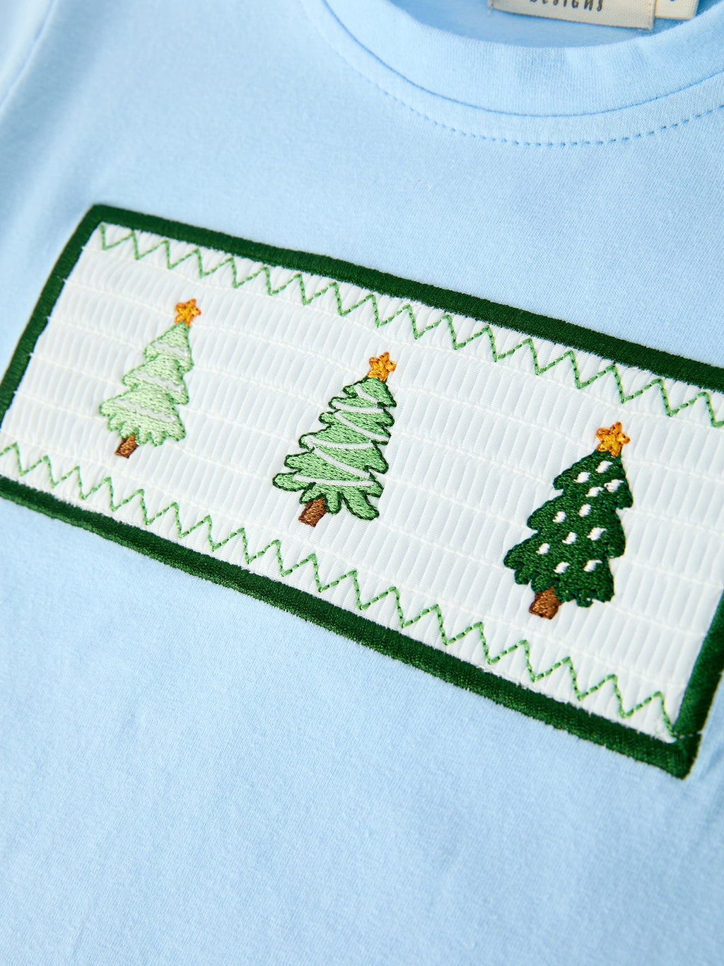 Christmas Boys Christmas Tree Embroidered Long Sleeve Top & Pants Set