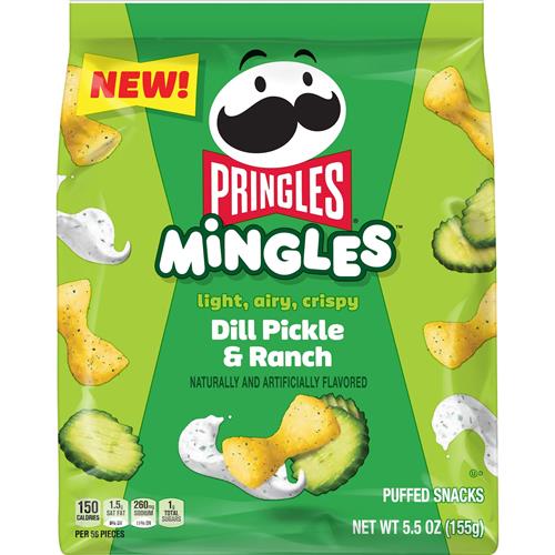 Pringles Mingles Puffed Snacks, Dill Pickle And Ranch, Salty Snacks, 5.5Oz Bag (1 Bag)