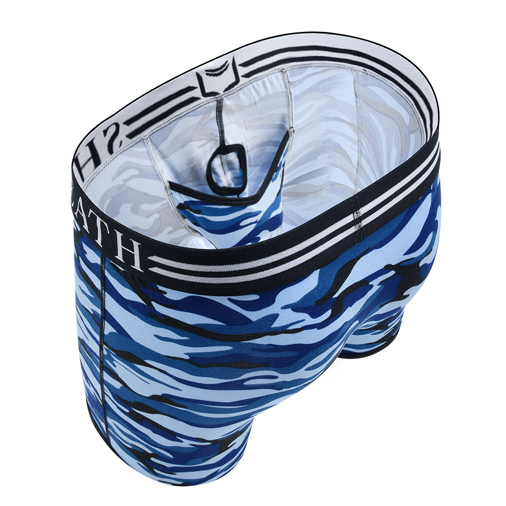 SHEATH 2.1 Polyester Camo Men's Pouch Trunk 3" (4 Pack)
