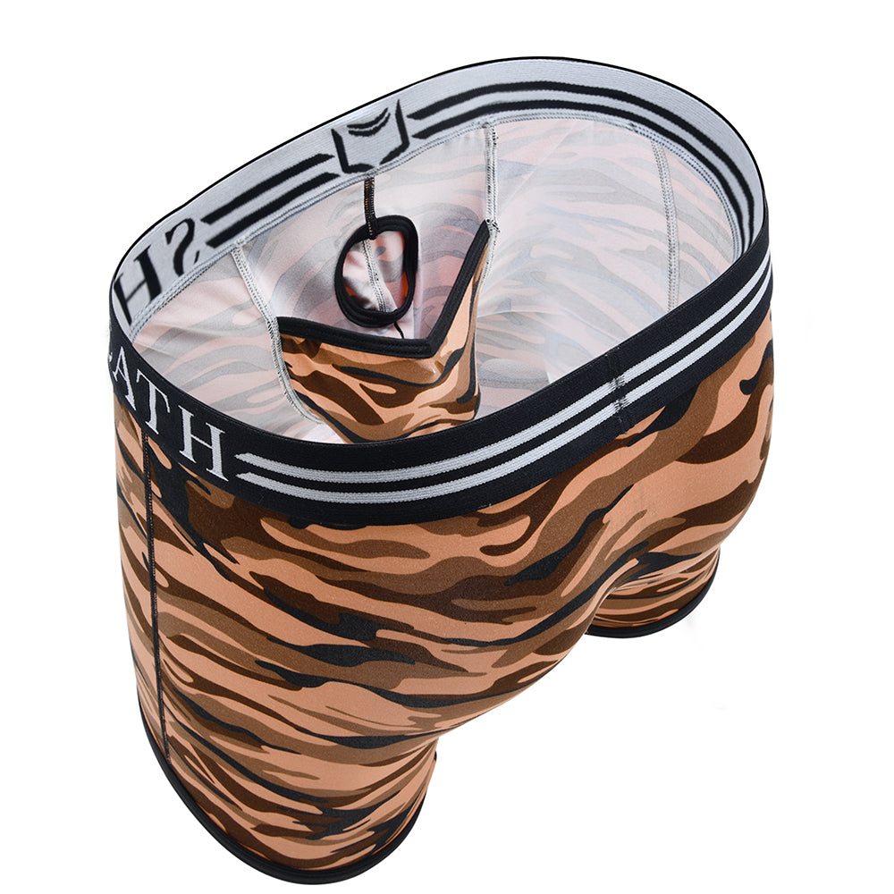 SHEATH 2.1 Polyester Camo Men's Pouch Trunk 3"
