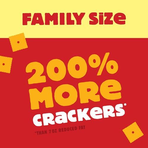 Cheez-It Cheese Crackers, Baked Snack Crackers, Lunch Snacks, Family Size, Reduced Fat Original, 19Oz Box (1 Box)