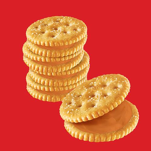 Ritz Peanut Butter Sandwich Crackers, Lunch Snacks, 8 Snack Packs (6 Crackers Per Pack)