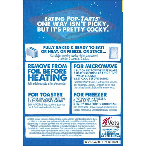 Pop-Tarts Toaster Pastries, Breakfast Foods, Kids Snacks, Frosted Lemon Blueberry Crumble, 13.5Oz Box (8 Pop-Tarts)