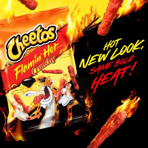 Cheetos Flamin Hot Chips, Gluten Free Snacks, 8.5Oz Bag