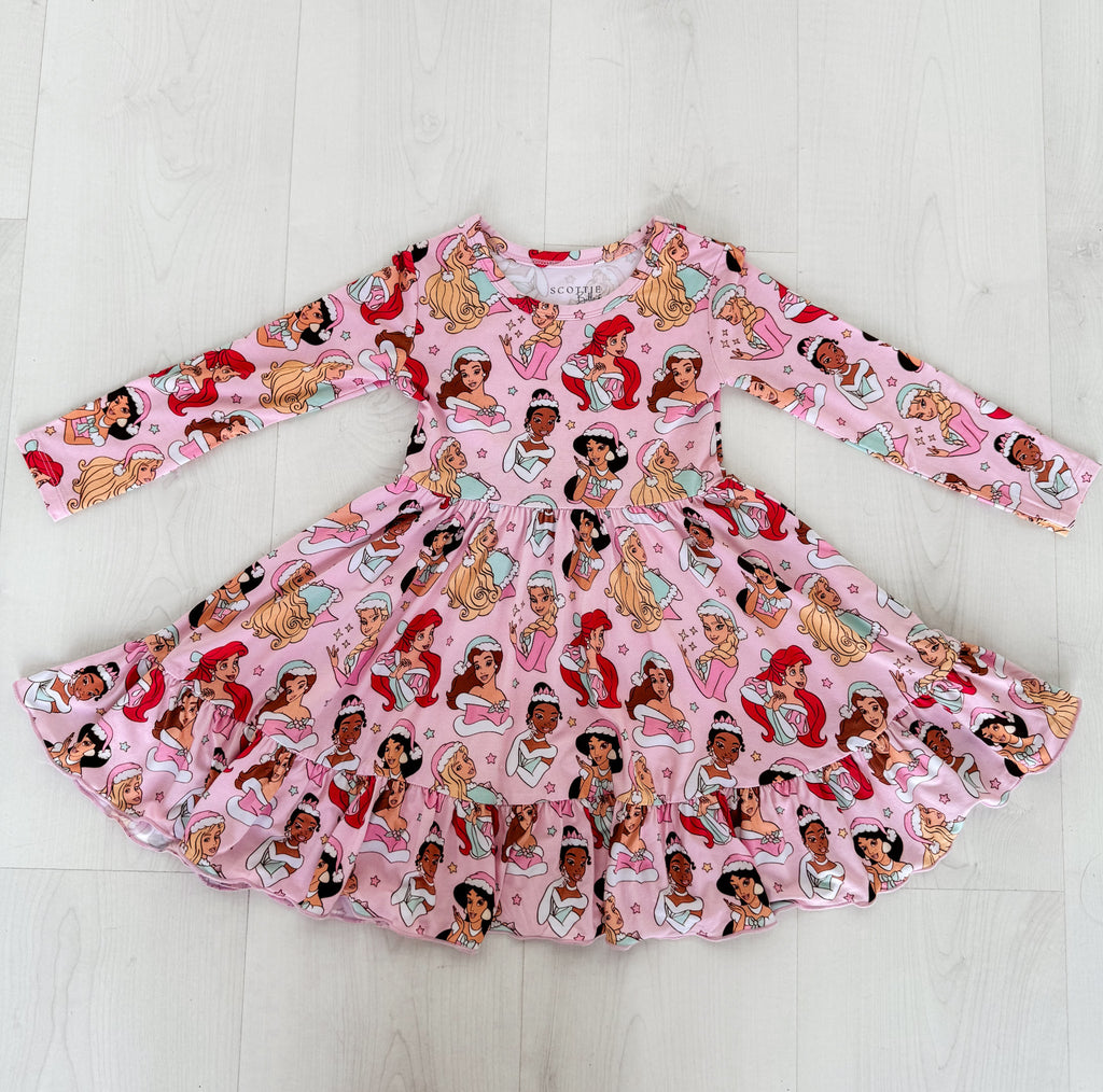 Royal Christmas: Long Sleeve Ruffle Dress