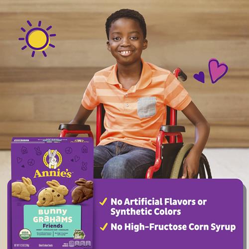 Annies Organic Friends Bunny Grahams, Chocolate Chip, Chocolate, And Honey Baked Graham Snacks, 11.25 Oz