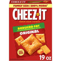 Cheez-It Cheese Crackers, Baked Snack Crackers, Lunch Snacks, Family Size, Reduced Fat Original, 19Oz Box (1 Box)
